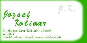 jozsef kolimar business card