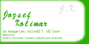 jozsef kolimar business card